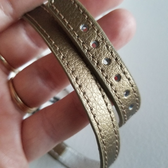 Wrap bracelet bronze color Silver tone buckle CN - Picture 8 of 16